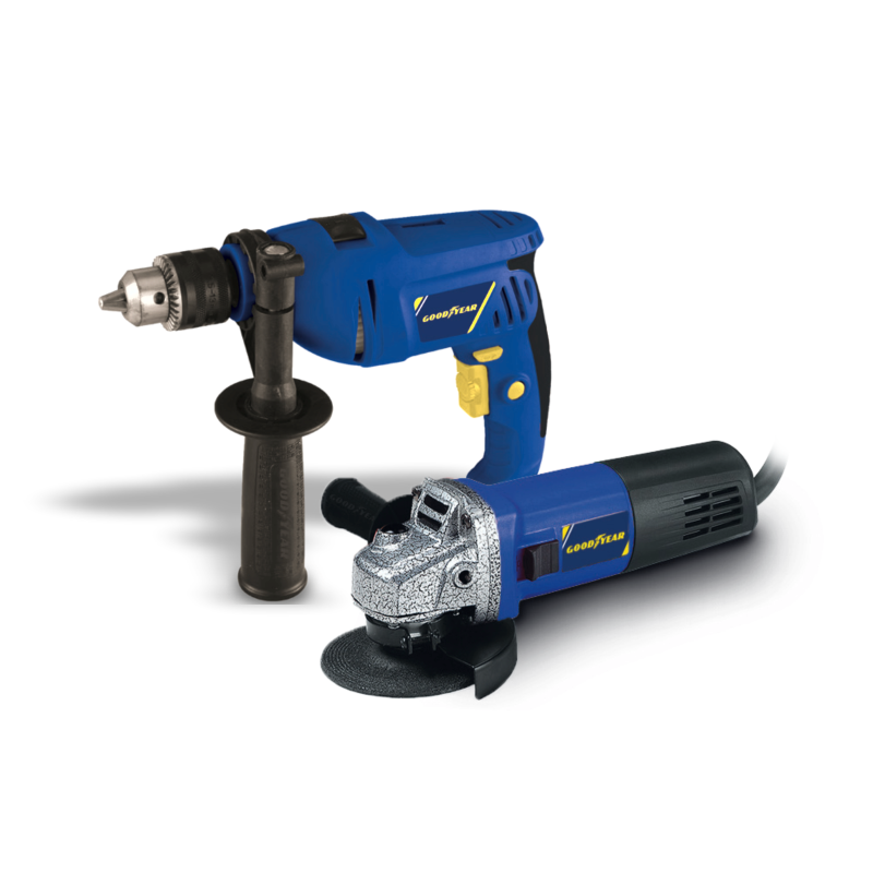 KIT ELÉCTRICO TALADRO + AMOLADORA GOODYEAR GY22050
